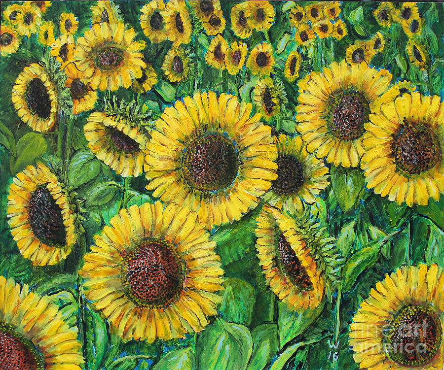 Sunflowers #1 Painting by Richard Wandell