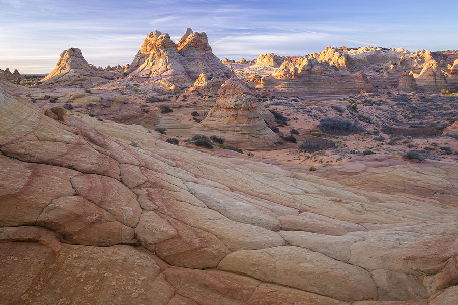Sunrise at dusk, Coyote Buttes South, Arizona, USA #2 Photograph by David Clapp