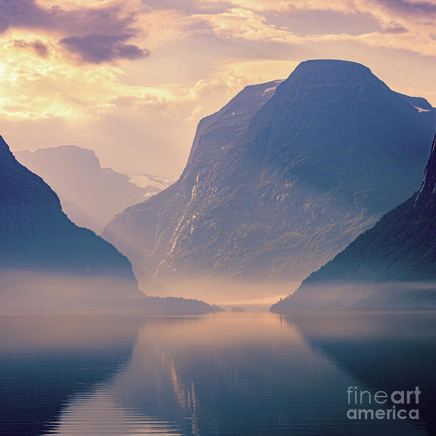 Sunrise Lovatnet, Norway #2 Photograph by Henk Meijer Photography