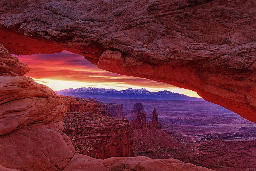 Sunrise Through Mesa Arch Photograph