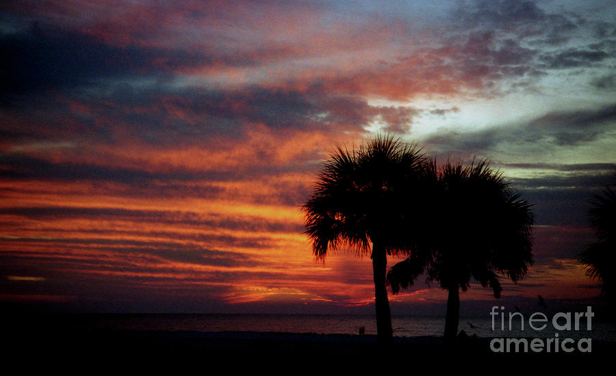 Sunset at Siesta Key beach #2 Photograph by Steven Spak