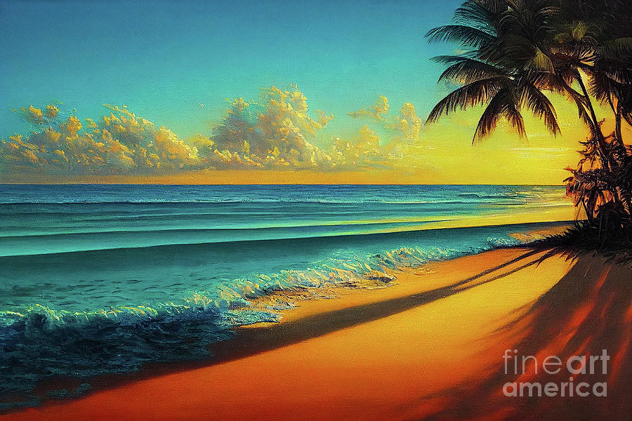 Sunset at the Beach #2 Digital Art by Billy Bateman