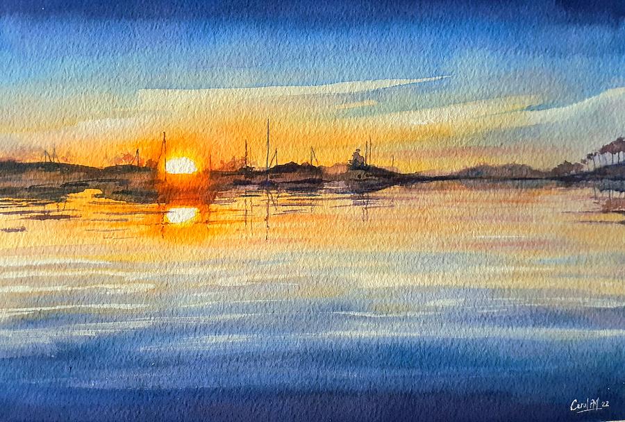 Sunset Painting by Carolina Prieto Moreno