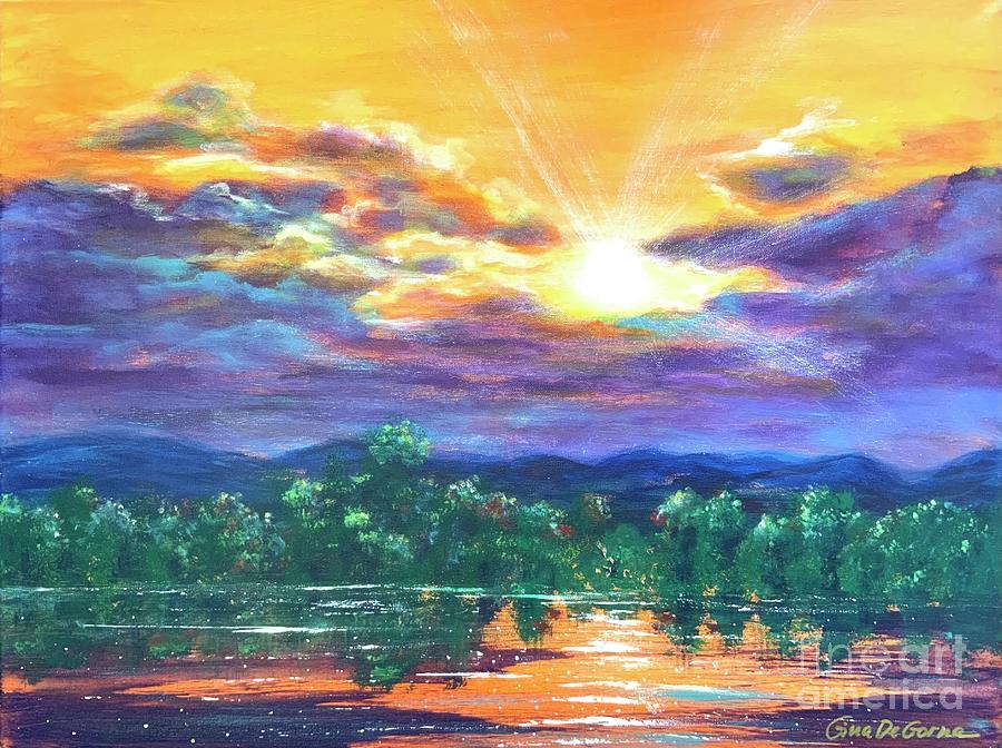 Sunset #2 Painting by Gina De Gorna