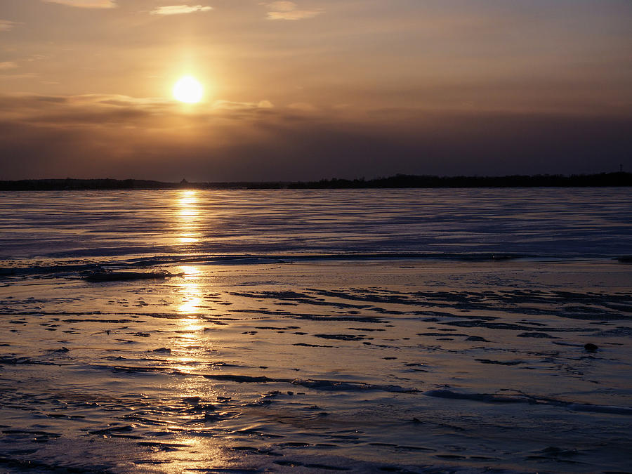 Sunset on the frozen Ottawa River. #2 Photograph by Rob Huntley