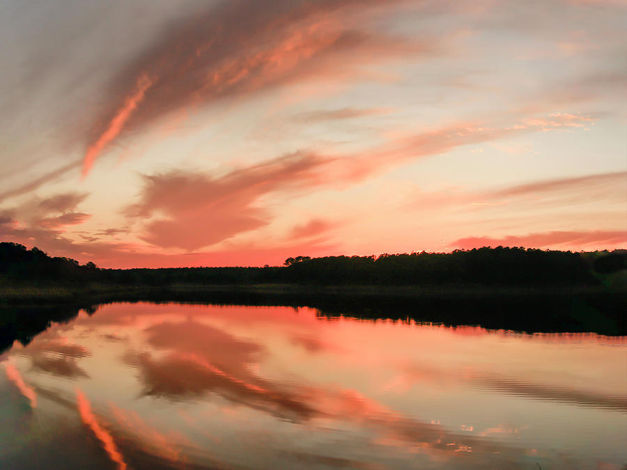 Sunset Photograph - Sunset over the pond #2 by Terry Shoemaker
