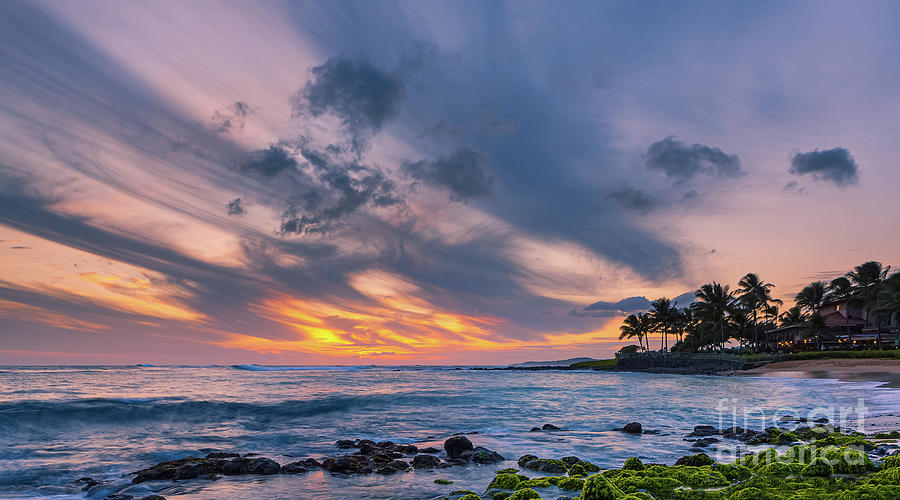 Sunset Poipu Beach Kauai Photograph By Henk Meijer Photography Fine