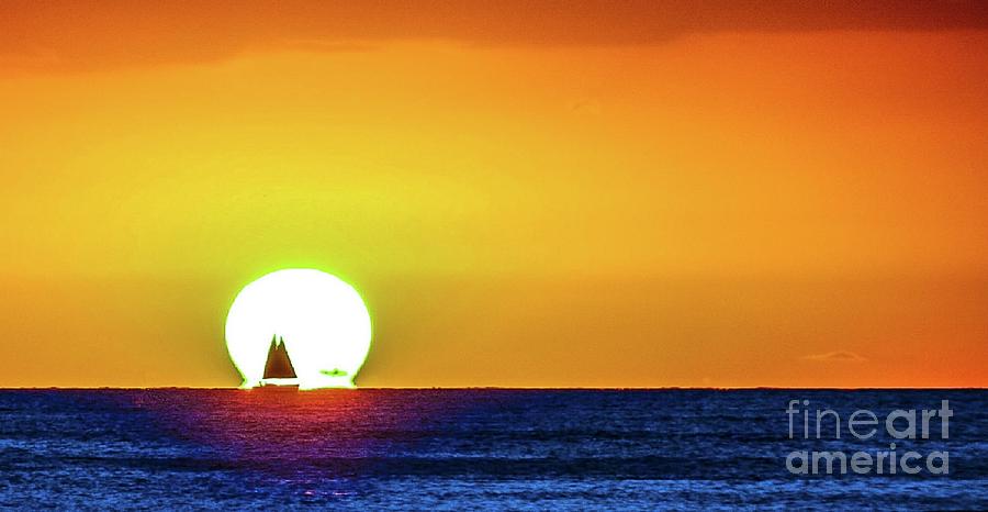 Sunset Photograph - Sunset Sail #4 by D Davila