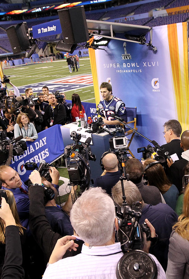 Super Bowl XLVI - Media Day #2 Photograph by Andy Lyons