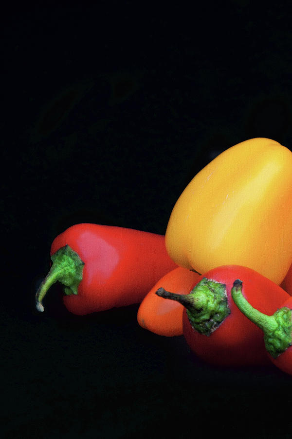 Sweet Mini Peppers - Triptych - No 1 Photograph by Nikolyn McDonald