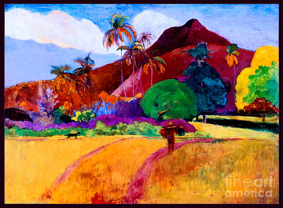 Tahitian Landscape 1891 #2 Painting by Paul Gauguin