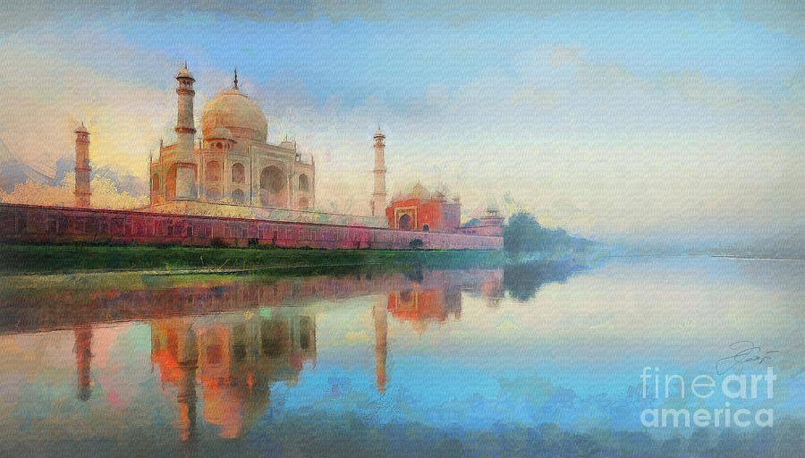 Taj Mahal Digital Art - Taj Mahal #2 by Jerzy Czyz
