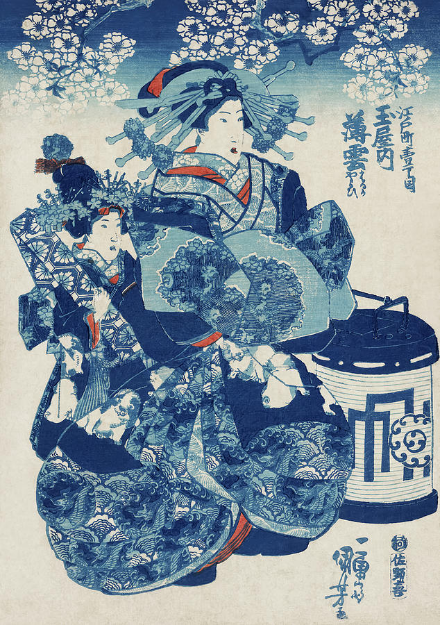 Tamaya Uchi Usugumo By Utagawa Kuniyoshi Painting