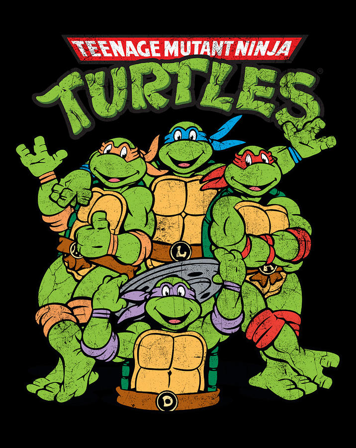 Teenage Mutant Ninja Turtles Classic Retro Logo Digital Art by Nguyen Hung