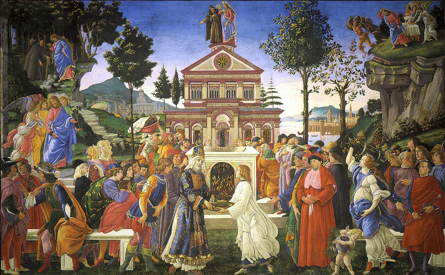 Temptations of Christ #2 Painting by Sandro Botticelli