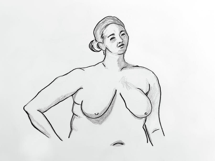 Ten Minute Figure Drawing #2 Drawing by Jean Haynes