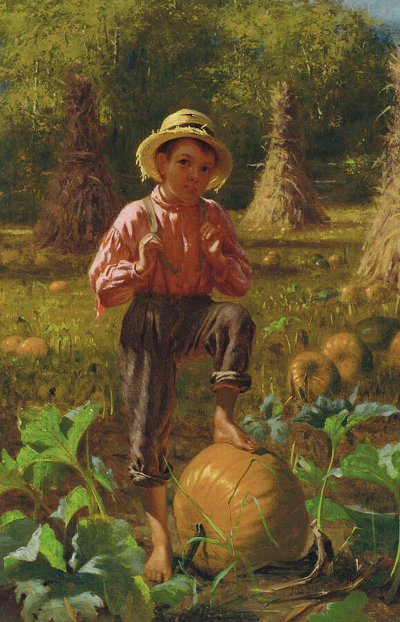 Thats Me Pumpkin, from 1874 Painting by John George Brown