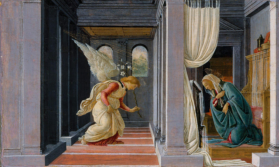 Sandro Botticelli Painting - The Annunciation  #2 by Sandro Botticelli