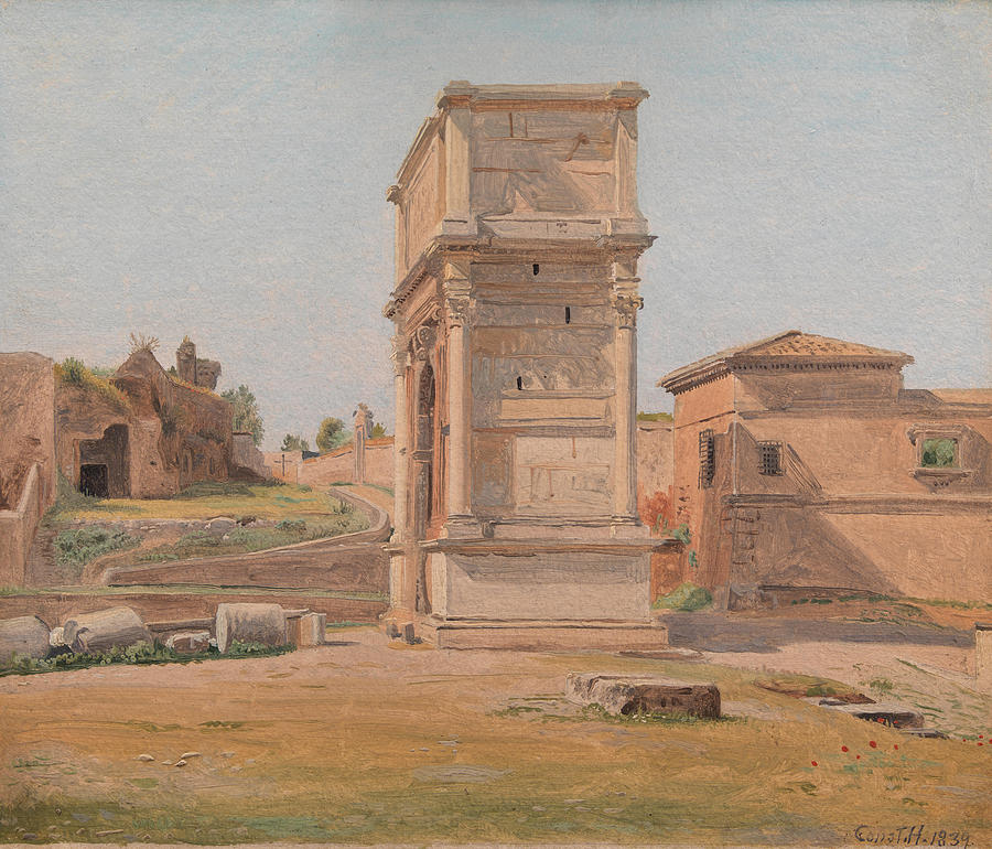 Constantin Hansen Painting - The Arch of Titus in Rome  #2 by Constantin Hansen