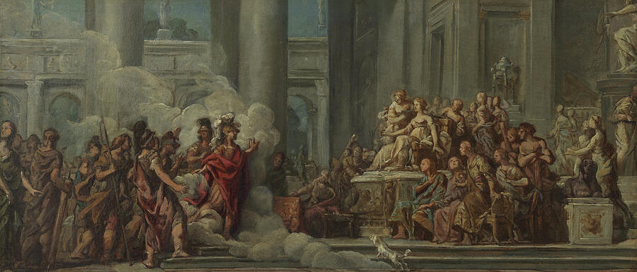 The Arrival of Aeneas in Carthage Painting by Jean-Bernard Restout ...