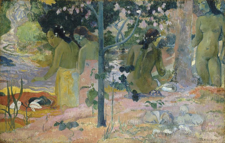Paul Gauguin Painting - The Bathers  #2 by Paul Gauguin