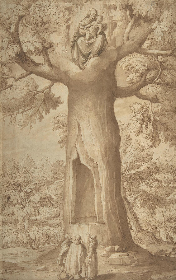 The Beech Tree of the Madonna at La Verna by Jacopo Ligozzi The Beech Tree of the Madonna at La Verna by Jacopo Ligozzi