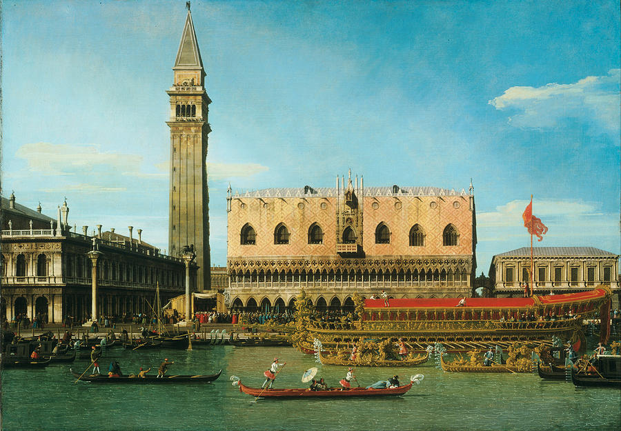 Canaletto Painting - The Bucintoro at the Molo on Ascension Day #2 by Canaletto