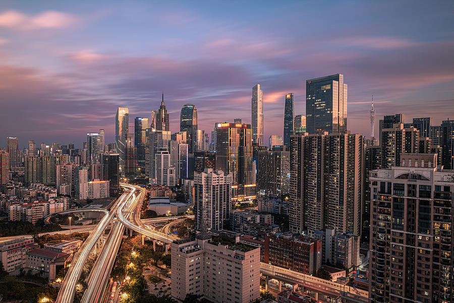 The city skyline in Guangzhou,china #2 Photograph by Junxian Zhu