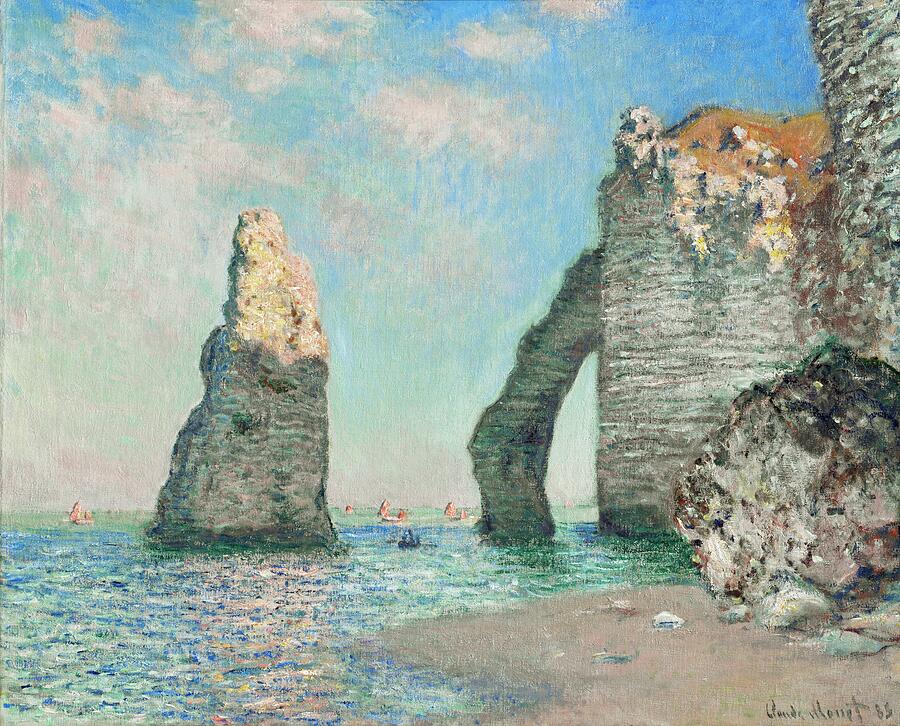 The Cliffs at Etretat Painting by Claude Monet