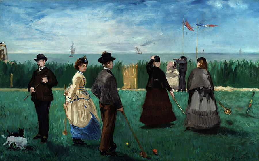 Edouard Manet Painting - The Croquet Party #2 by Edouard Manet