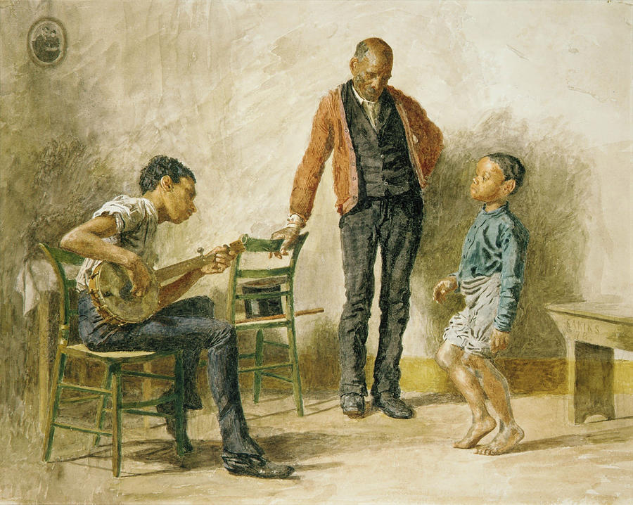 Thomas Cowperthwait Eakins Painting - The Dancing Lesson #2 by Thomas Eakins