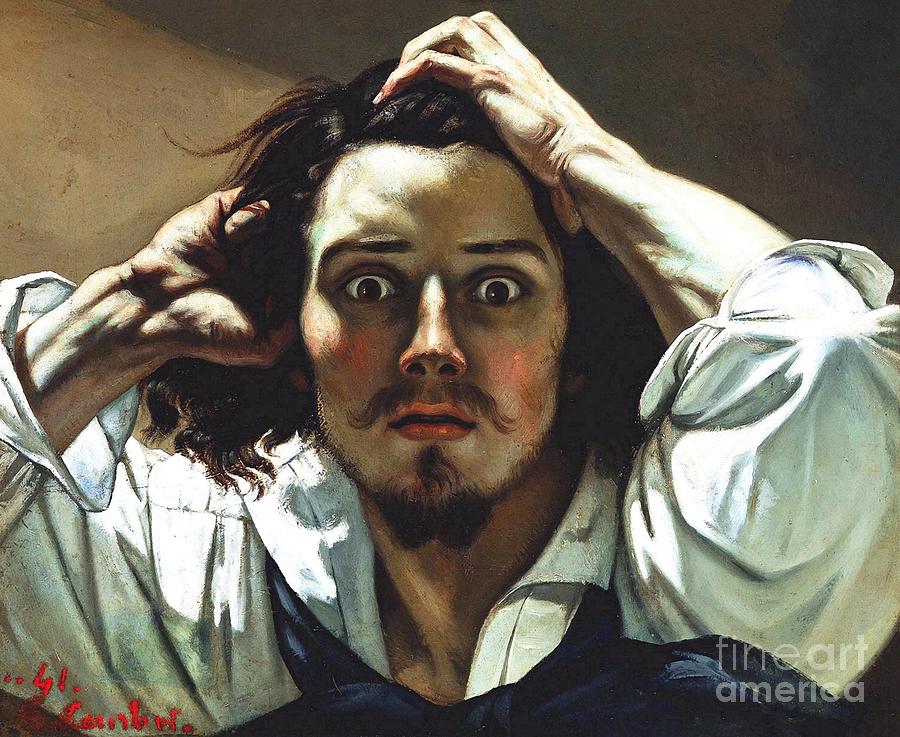 The Desperate Man Painting by Gustave Courbet