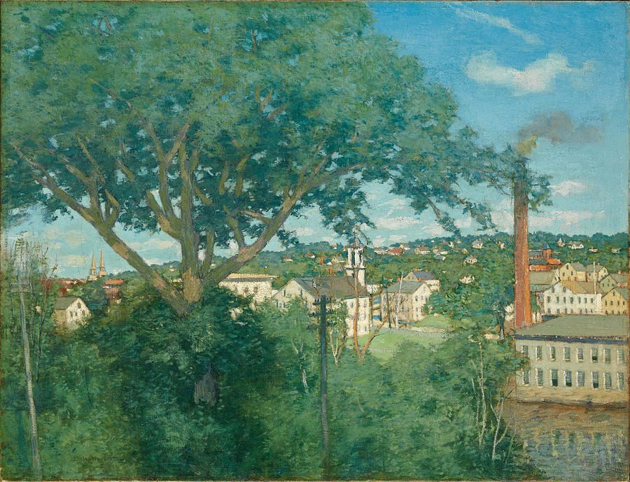 The Factory Village #5 Painting by Julian Alden Weir