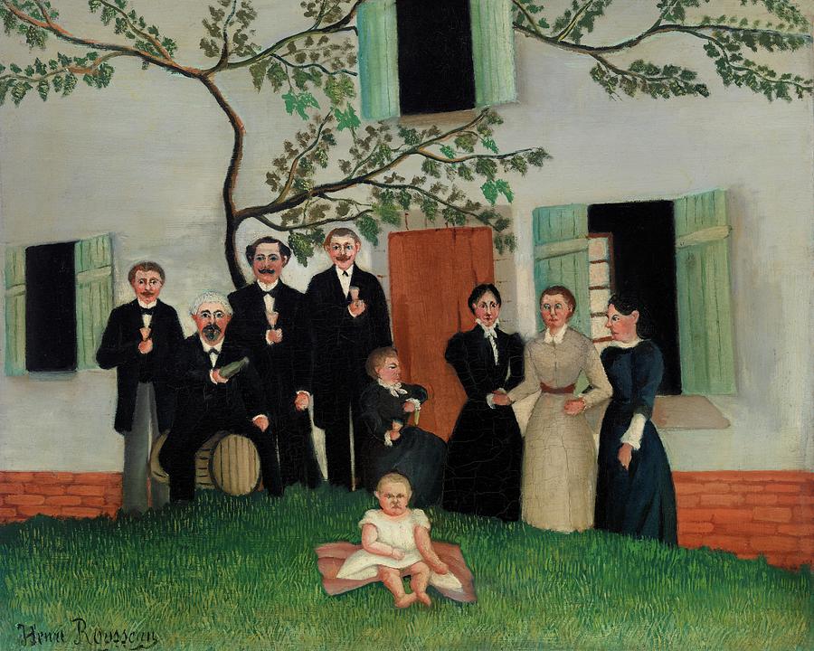 Henri Rousseau Painting - The Family #3 by Henri Rousseau