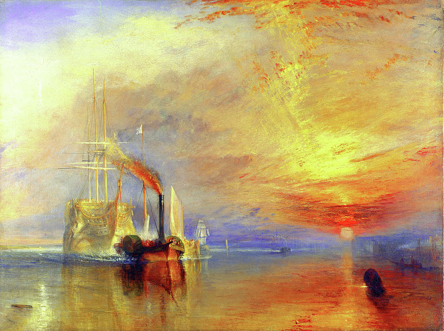 Sunset Painting - The Fighting Temeraire by William Turner
