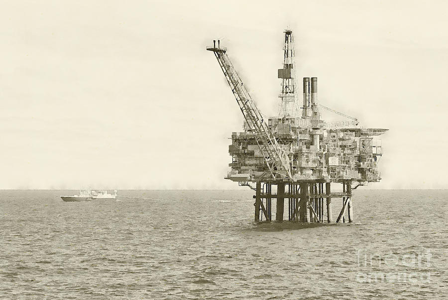Crane Digital Art - The Gannet A Oil Platform in the North Sea #2 by Jules Walters