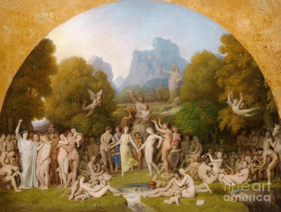 The Golden Age Painting by Jean-Auguste-Dominique Ingres
