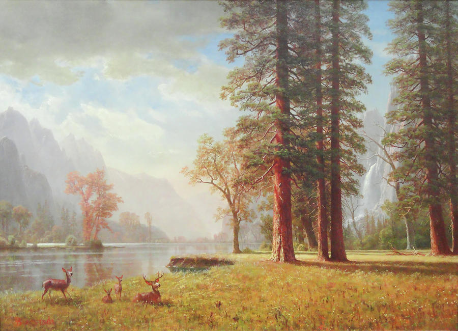 The Hetch Hetchy Valley, California #2 Painting by Eric Glaser