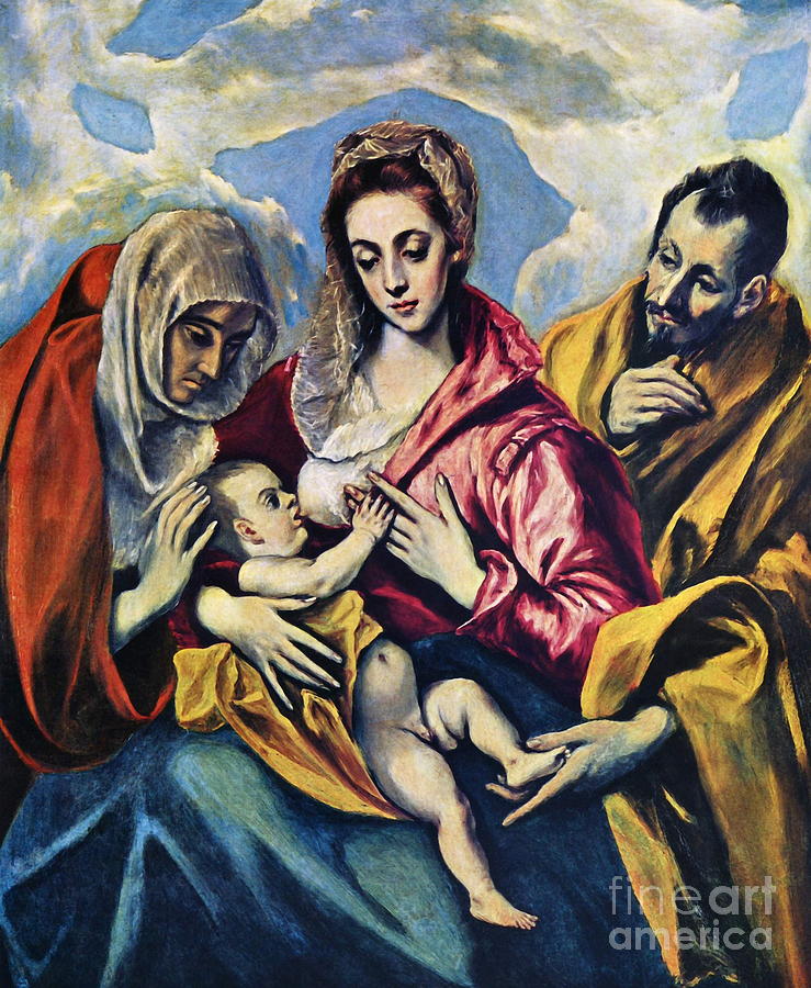 The Holy Family #2 Painting by El Greco