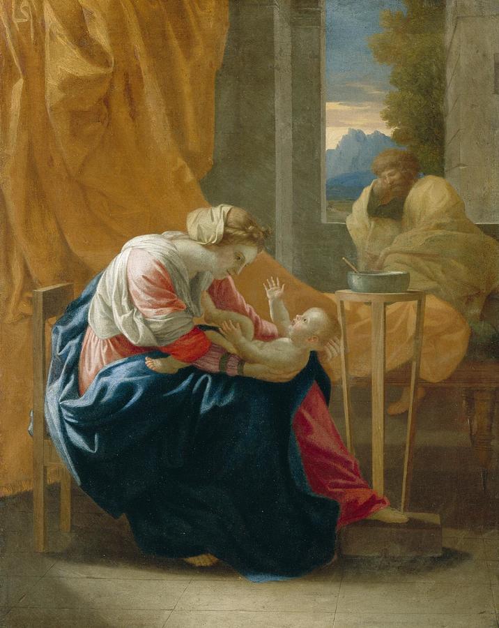 The Holy Family  Painting by Nicolas Poussin