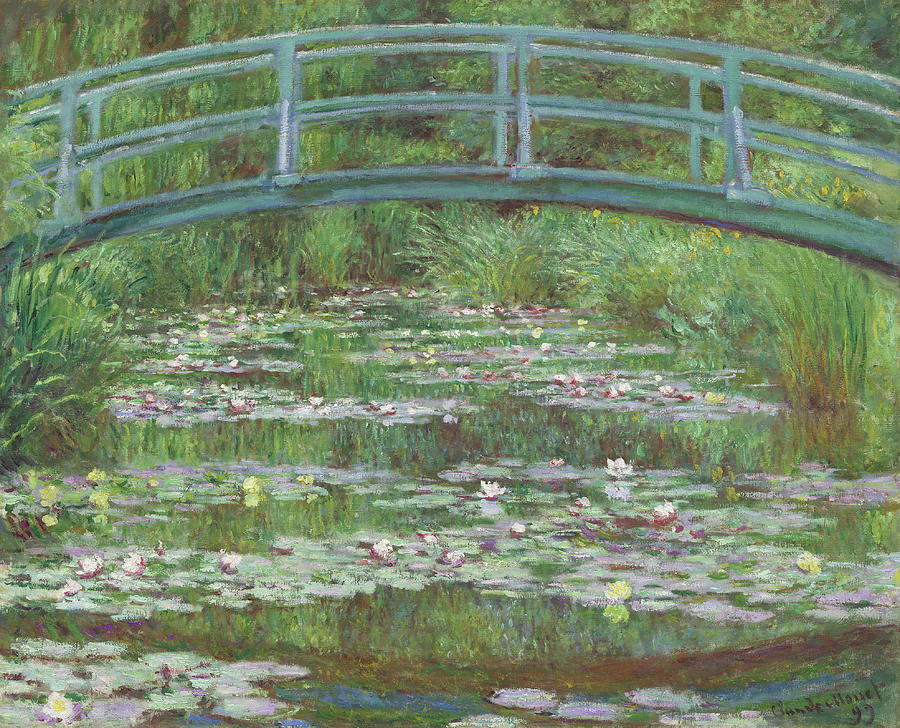 The Japanese Footbridge, from 1899 Painting by Claude Monet