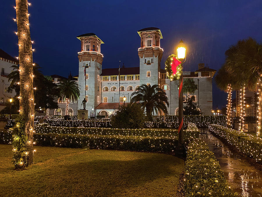 The Lightner Museum During St. Augustines Nights of Lights Cele #2 Photograph by Dawna Moore Photography