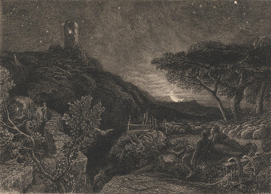 Samuel Palmer Painting - The Lonely Tower  #2 by Samuel Palmer