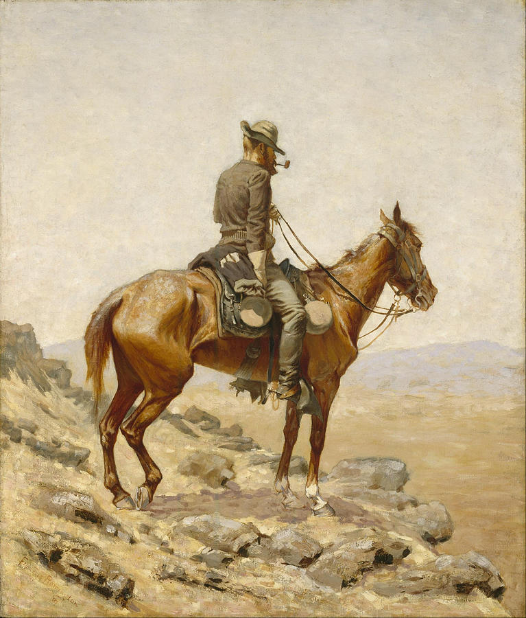 Frederic Remington Painting - The Lookout #2 by Frederic Remington