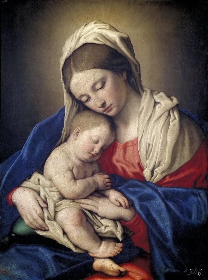 The Madonna and Child Painting by Giovanni Battista Salvi da ...