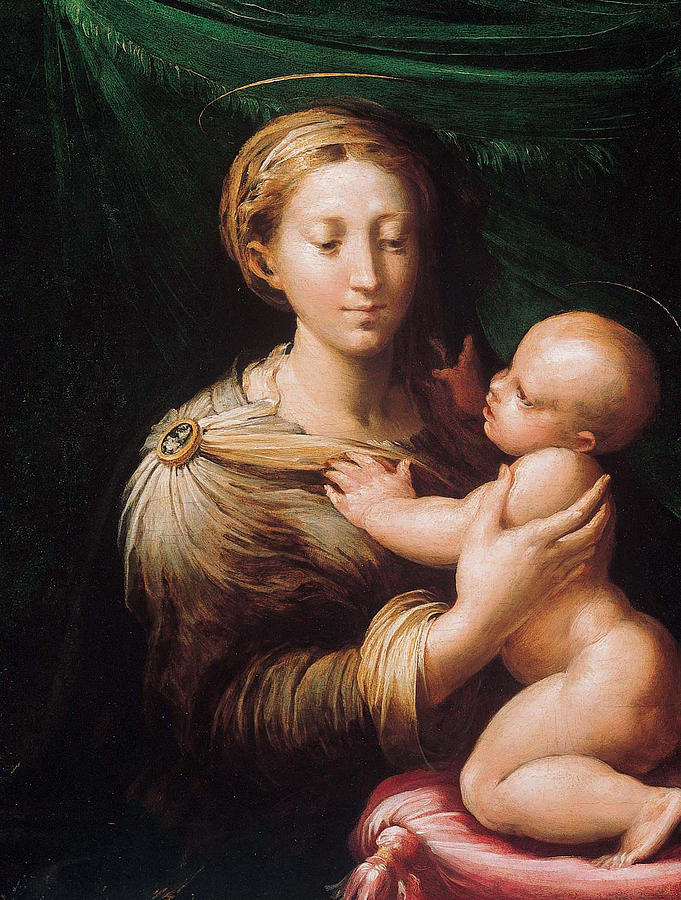Parmigianino Painting - The Madonna and Child  #2 by Parmigianino