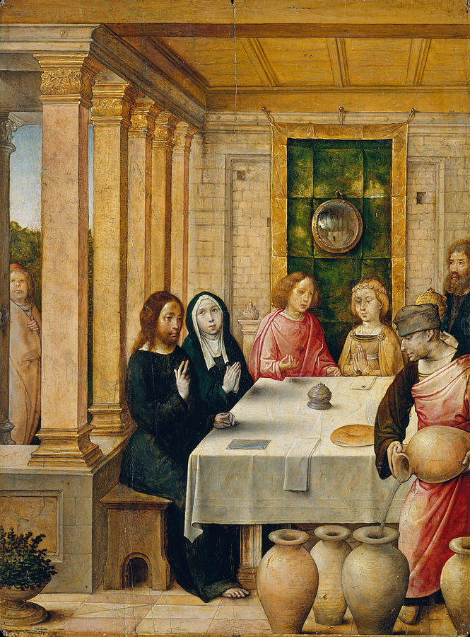 The Marriage Feast at Cana #3 Painting by Juan de Flandes