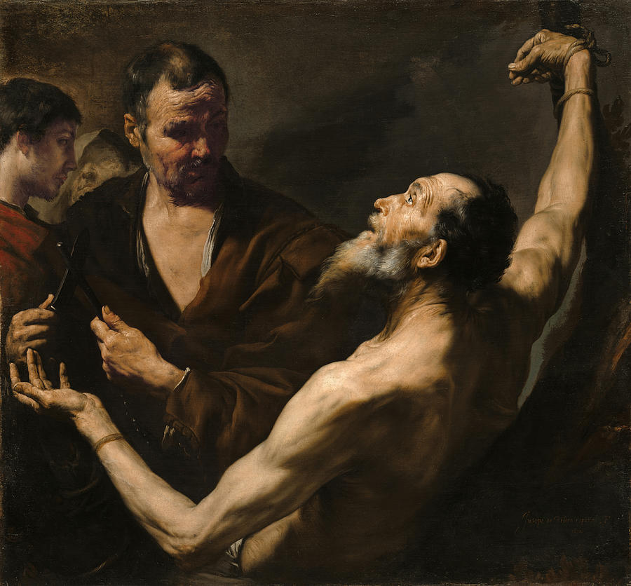 The Martyrdom of Saint Bartholomew #2 Painting by Jusepe de Ribera