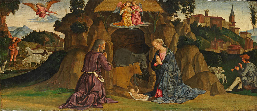 The Nativity  #3 Painting by Antoniazzo Romano