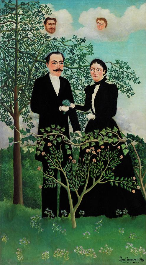 Henri Rousseau Painting - The Past and the Present, or Philosophical Thought #3 by Henri Rousseau